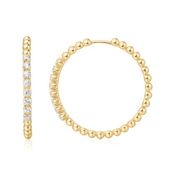 Ania Haie Miss Dainty Goldene Große Krallen Kugelperlen Creolen